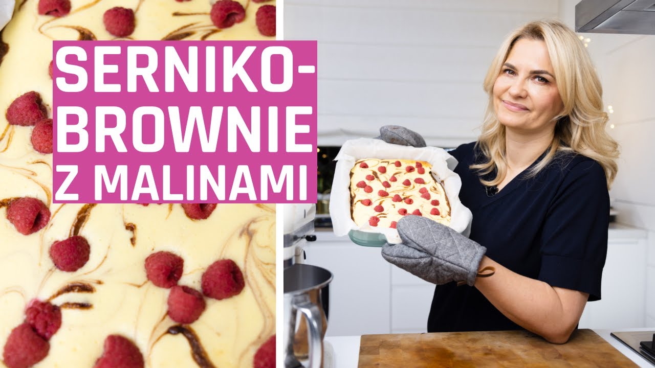 Sernikobrownie z malinami -  sernik i brownie w jednym cieście