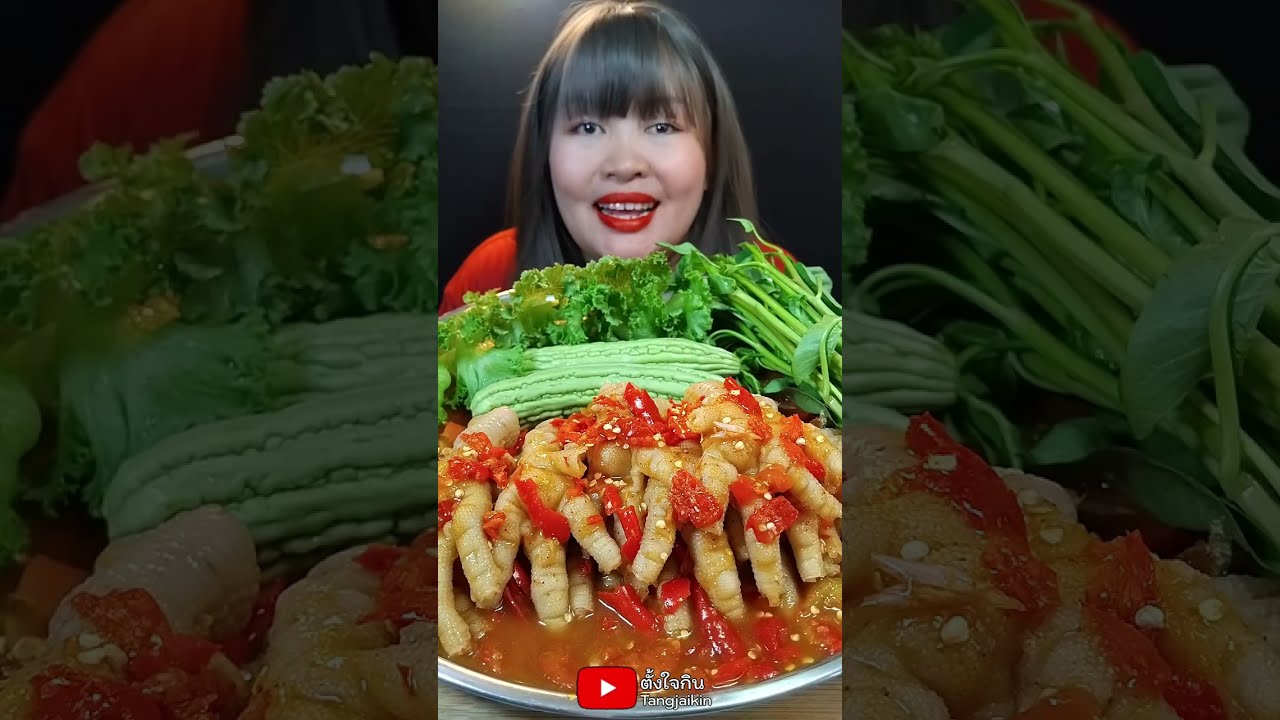 ตำเล็บมือนาง เผ็ดจัดจ้านกินผักมะระจีนลูกเล็กผักบุ้งนากรอบๆอร่อยมากๆ @ตั้งใจกิน