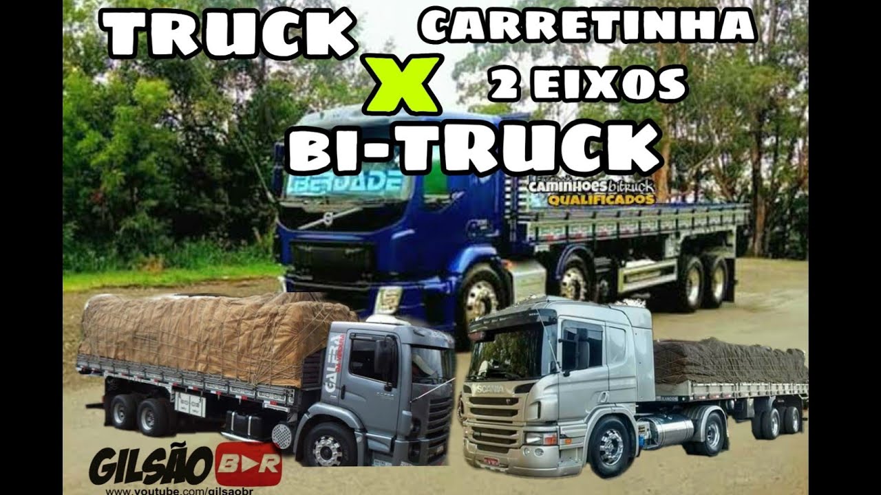 Comparativo Truck x Bi-TRUCK x Carreta 2 eixos