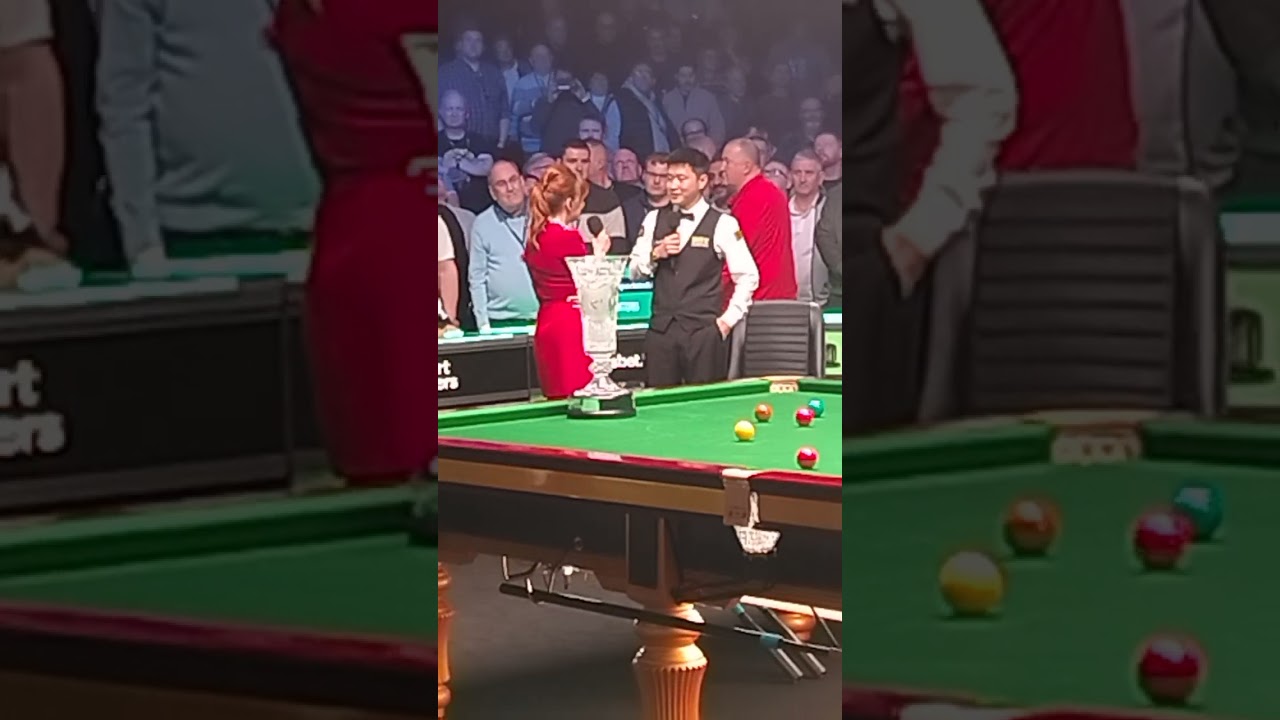  Zhao Xintong v John Higgins players  championship final 2026 presentation. 