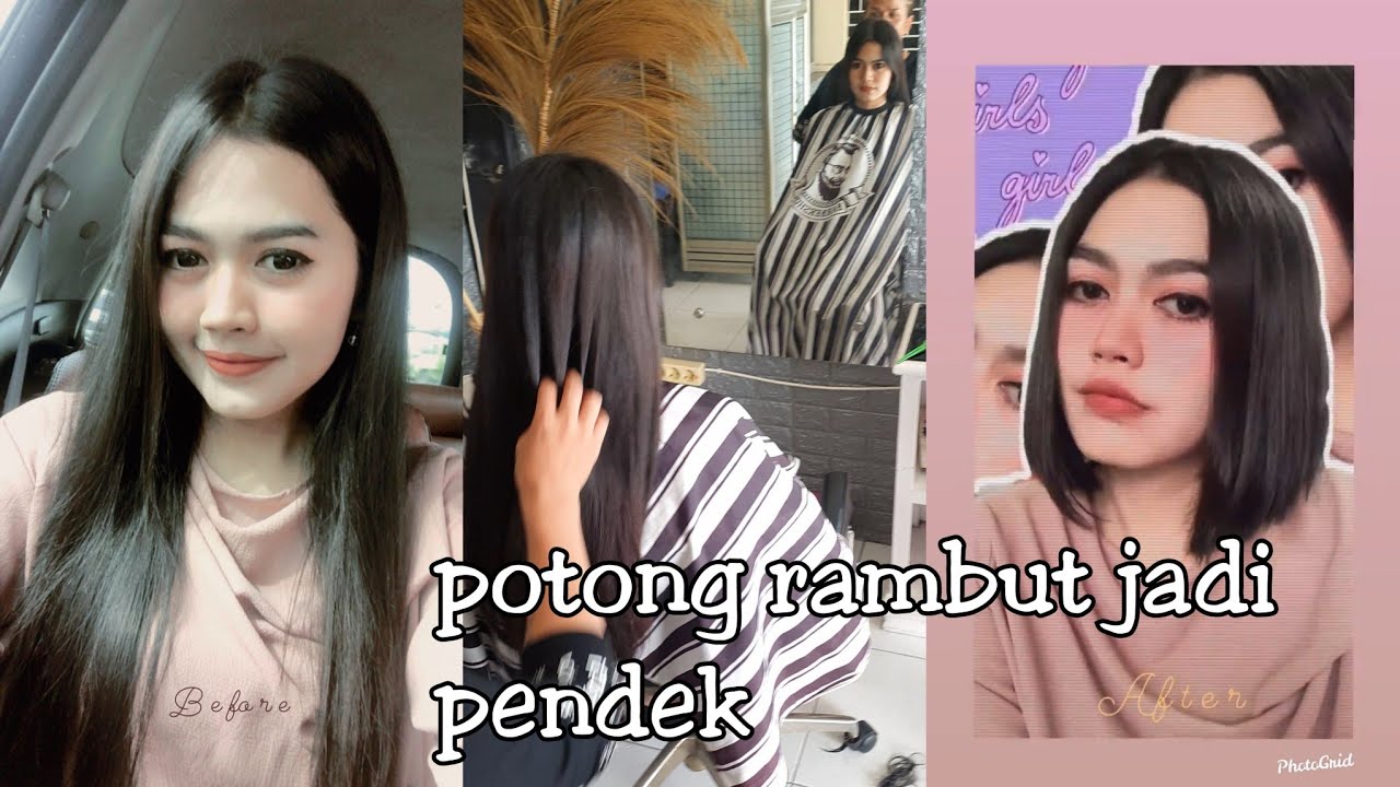 karyawan bank cantik ini nekat memotong rambut panjangnya menjadi pendek | eja long to short haircut