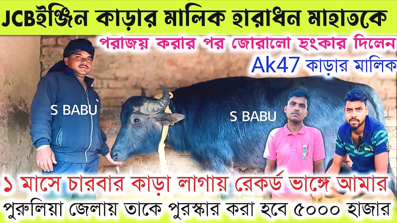JCB ইঞ্জিন কাড়ার মালিক হারাধন মাহাতকে👉পরাজয় করার পর জোরালো হুংকার দিলেন✴️রঞ্জিত মাহাত আরাহাসা