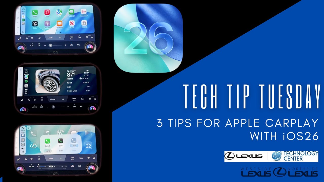 Trzy wskaz&oacute;wki dotyczące Twojego Lexusa Apple CarPlay z nowym systemem iOS 26