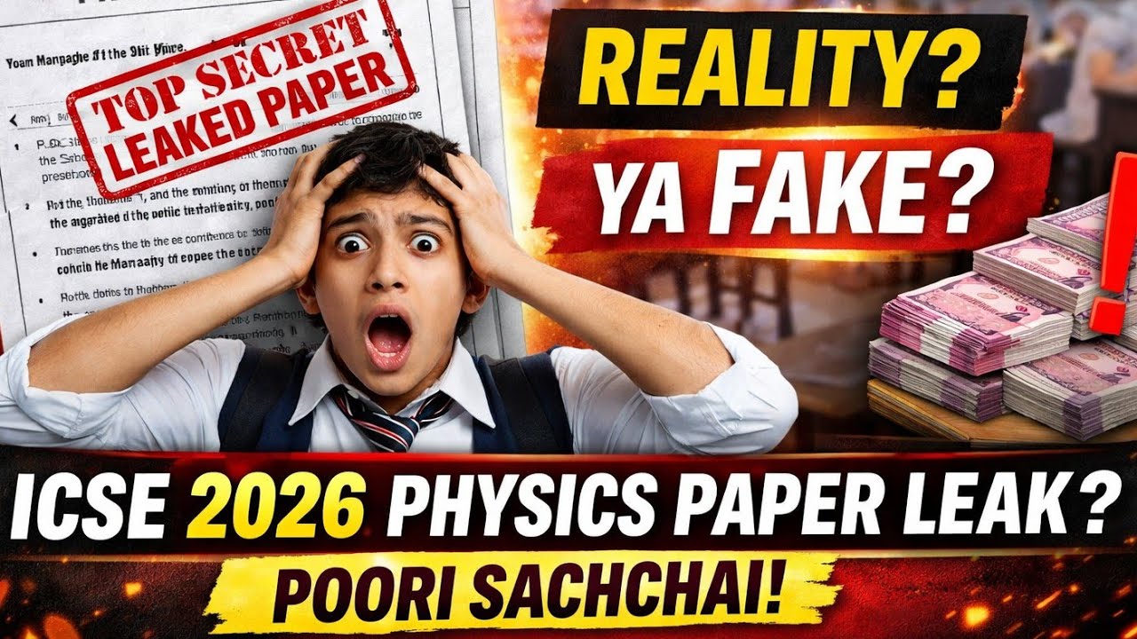Class 10 ICSE board 2026 Physics paper leaked 😭 I have proof 