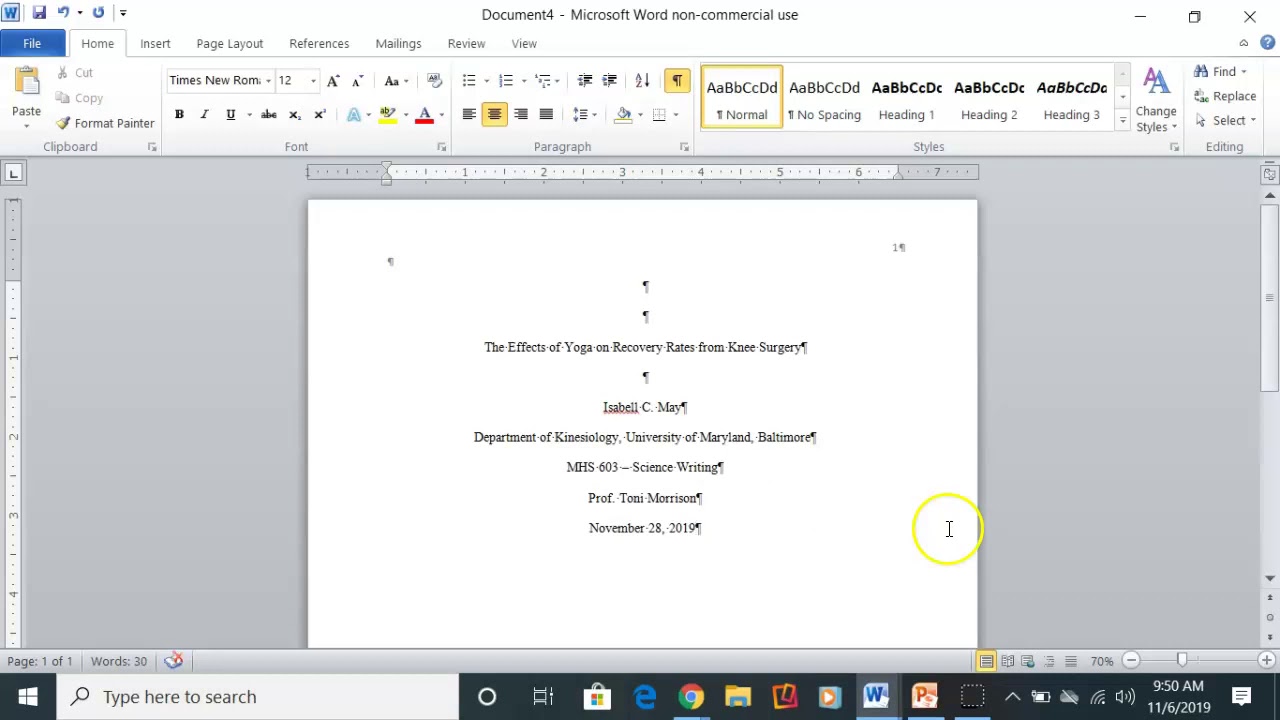 APA Student Paper Set Up (based on 7th edition of the APA Manual)