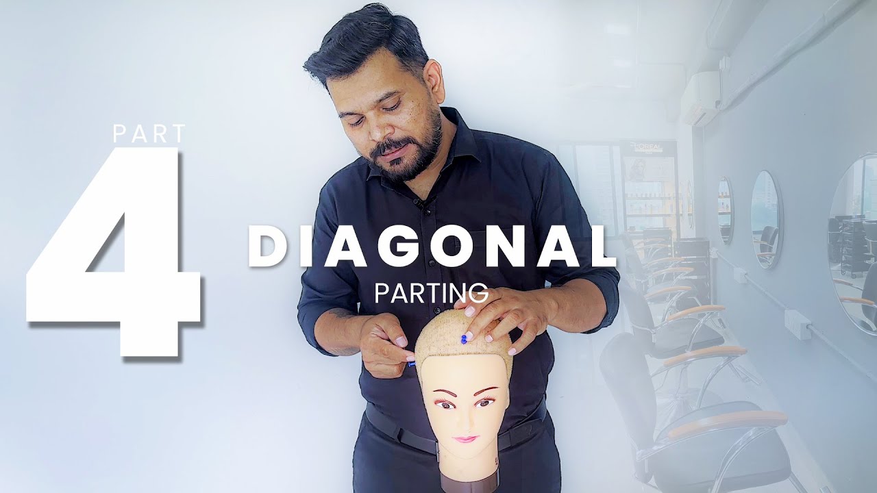 Diagonal Parting | Parting and Sectioning Hair | Part 4