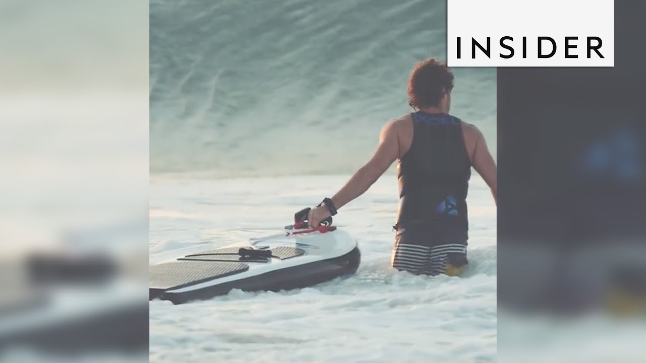 The Lampuga inflatable surfboard goes 31 mph