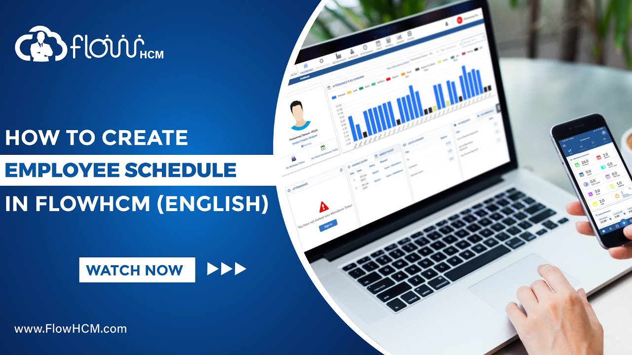How to Create an Employee Schedule in HRMS FlowHCM (English Tutorial)