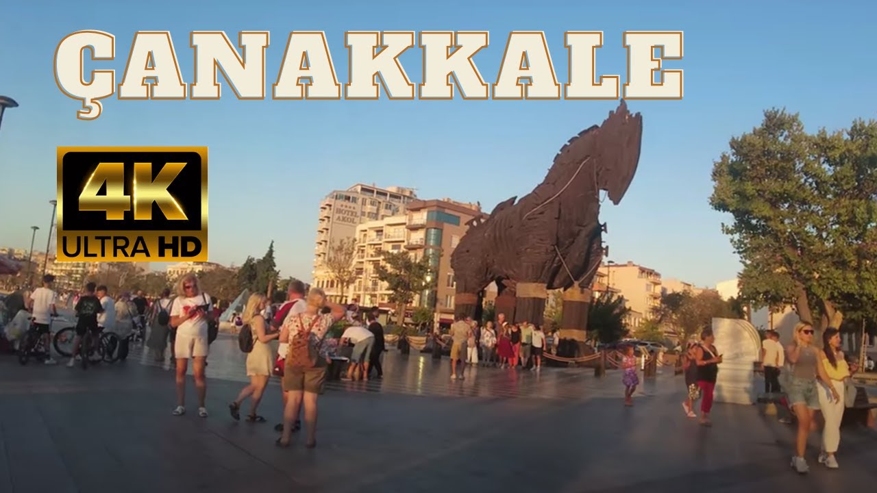 Чанаккале - Пешеходный тур 4K по Турции, лето 2024 г. - Путеводитель