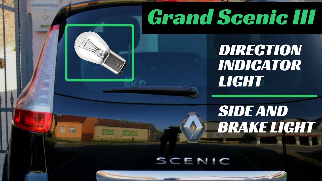 Renault GRAND SCENIC 3 - Rear lights replacement PART 1 (Side, brake and direction indicator light)