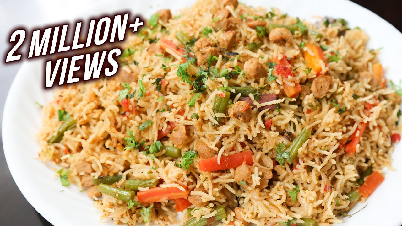 Soya Pulao | Pulao Recipes | Ruchi's Kitchen | Soya Chunk Pulao Recipe