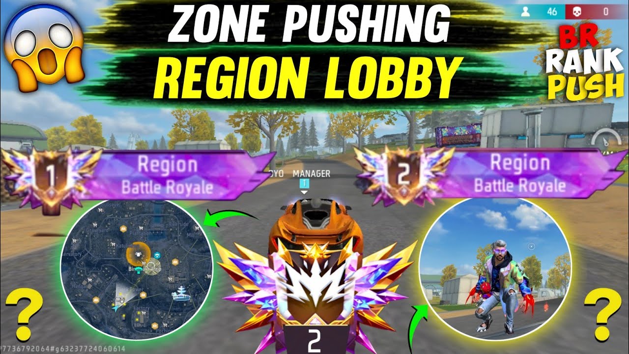 ZONE PUSHING IN REGION LOBBY 👿 BEST SKILLS WITH ZONE SURVIVAL 😘 SEASON - 49 !