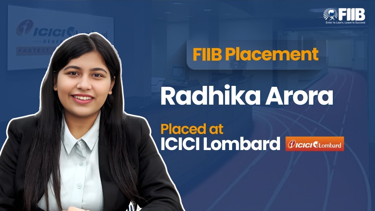 Radhika Arora Secures ICICI Lombard Placement &ndash; Her Success Story #fiib #placement