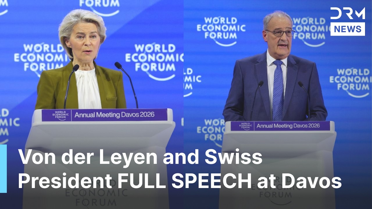 FULL SPEECHES: Von der Leyen and Swiss President's Powerful Remarks at World Economic Forum | AQ1B