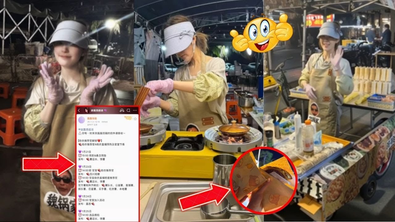 OMG! 😱 Zhao Lusi Selling Egg Pancakes — Ahead of Her Role as Agricultural Support Ambassador 🌾