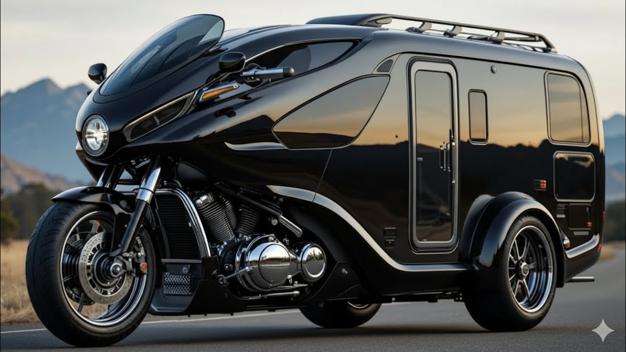 Honda Gold Wing Futuristic Motorcycle Camper Hybrid &ndash; The Ultimate Two-in-One Adventure Machine