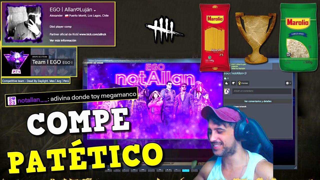 Me HARTÉ de los COMPES del DBD. Me dicen MANCO y SON FRACASADOS que COMPITEN por 1 PAQUETE de FIDEOS