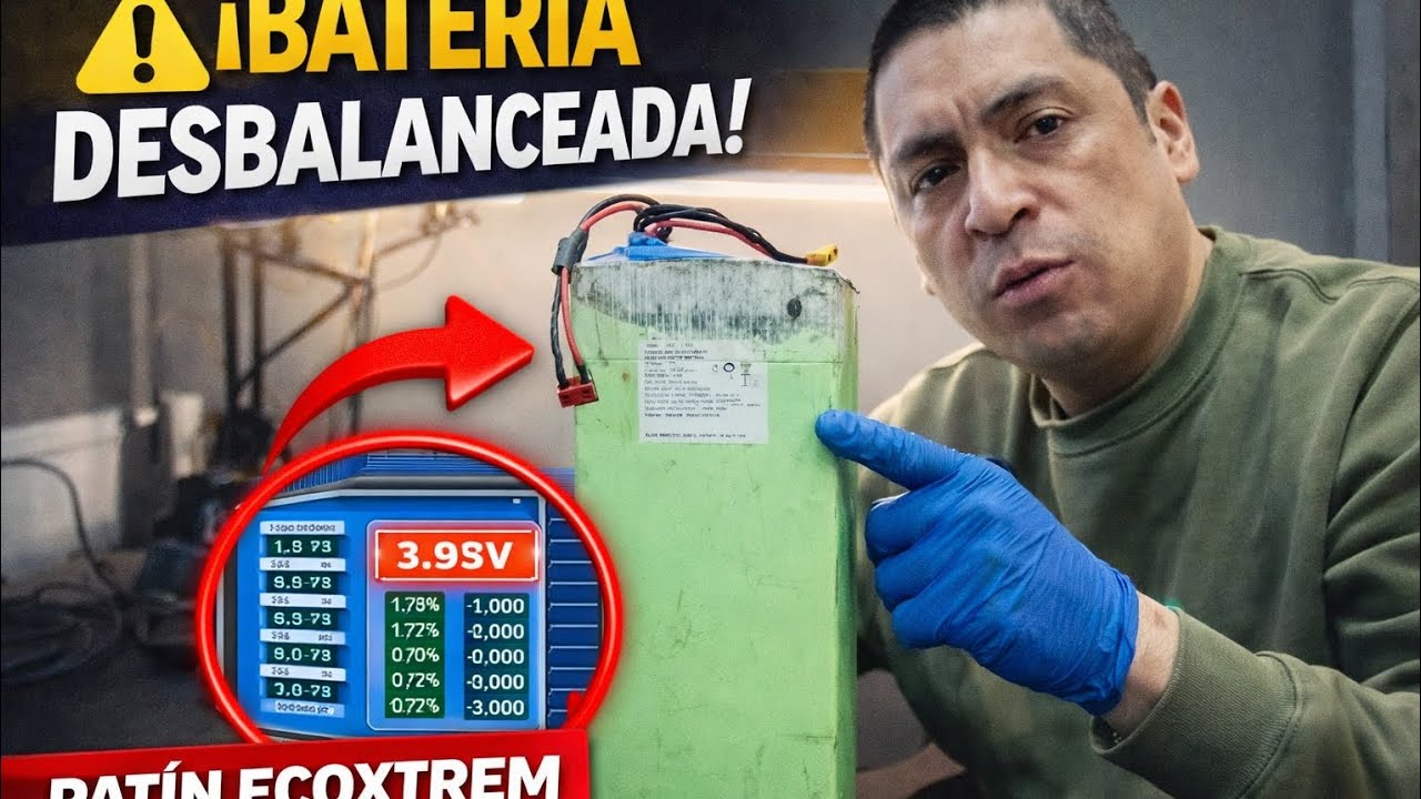 👉 Patín EcoXtrem se apaga al 30% ⚠️ Batería desbalanceada🔋🔋🛴🛴🔧
