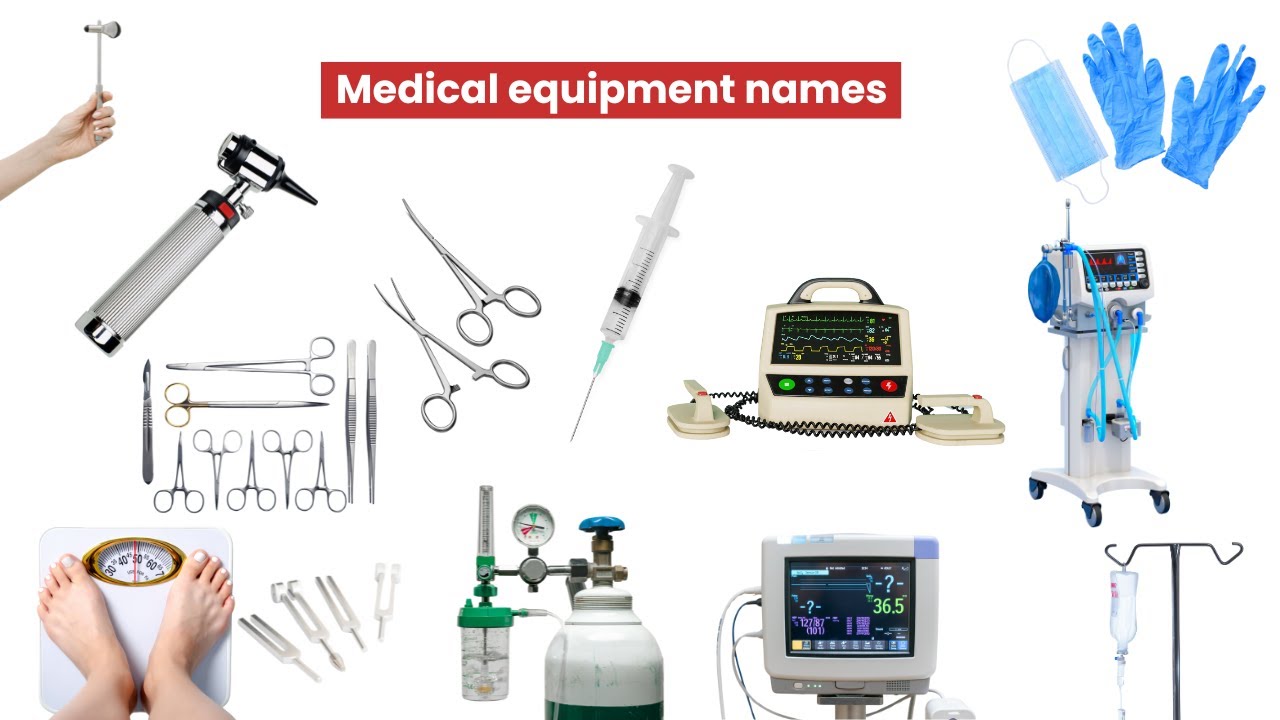 Medical and Doctor equipment name list with pictures || Medical Instruments names with pictures