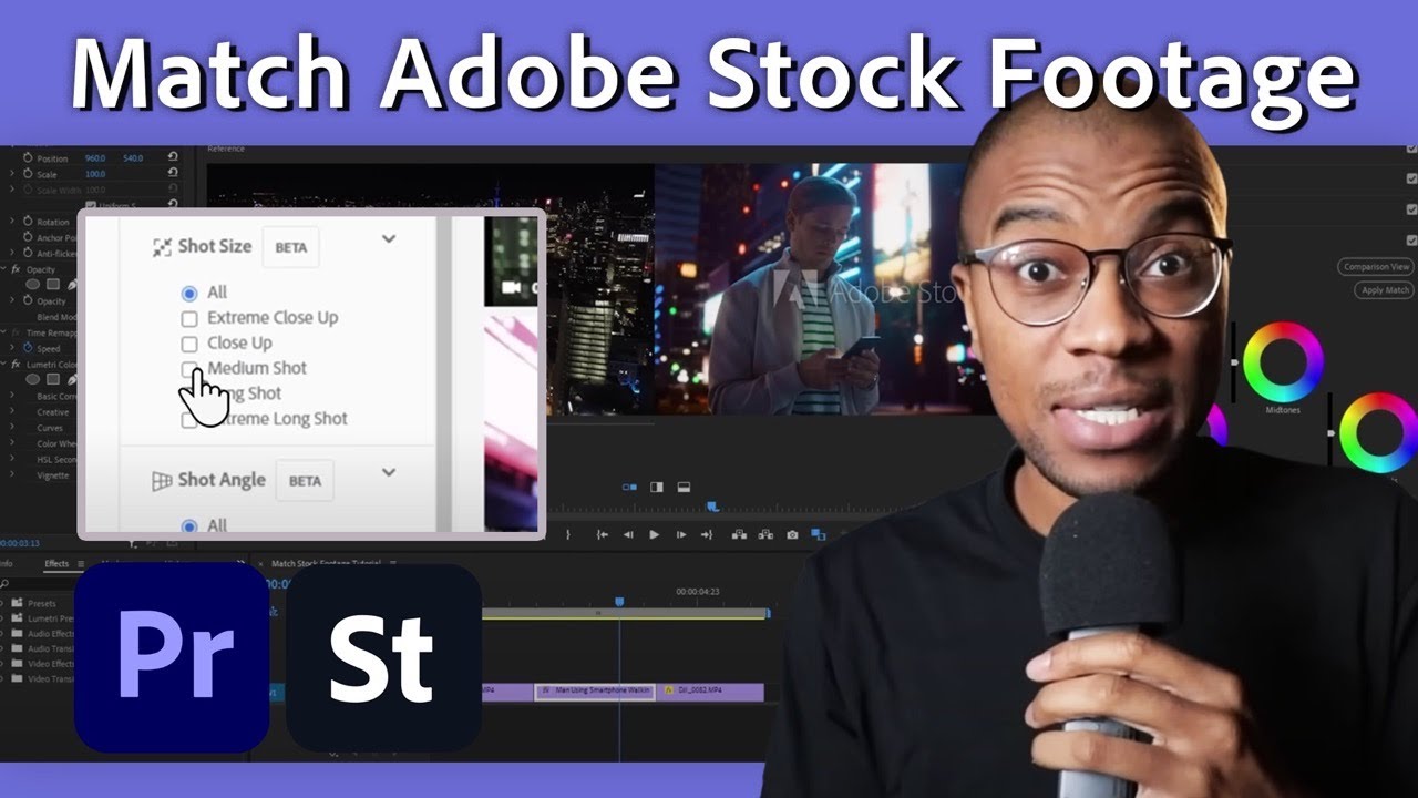 Match Adobe Stock Footage to Your Video | Premiere Pro Tutorial | The Social Edit | Adobe video