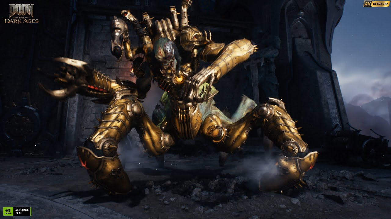 Doom the Dark Ages  RTX 5090 Ultra Nightmare Graphics Gameplay PART 4 Sentinel Barracks 4K 60Fps