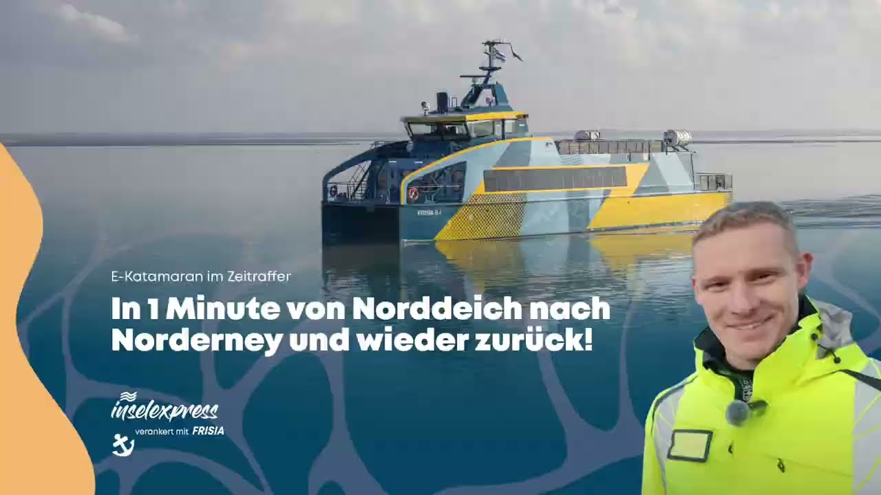 In 1 Minute von Norddeich nachNorderney und wieder zur&uuml;ck! 🌊⚡️