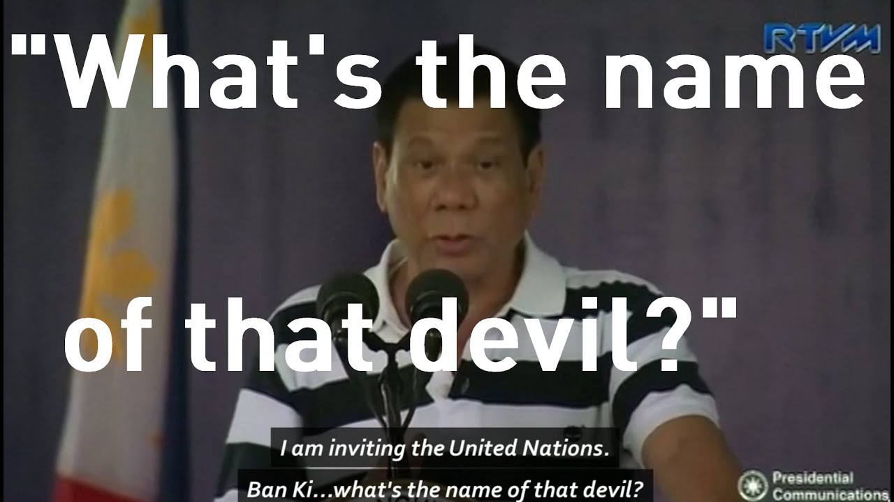 Philippines' Duterte invites 'devil' UN chief to debate rights