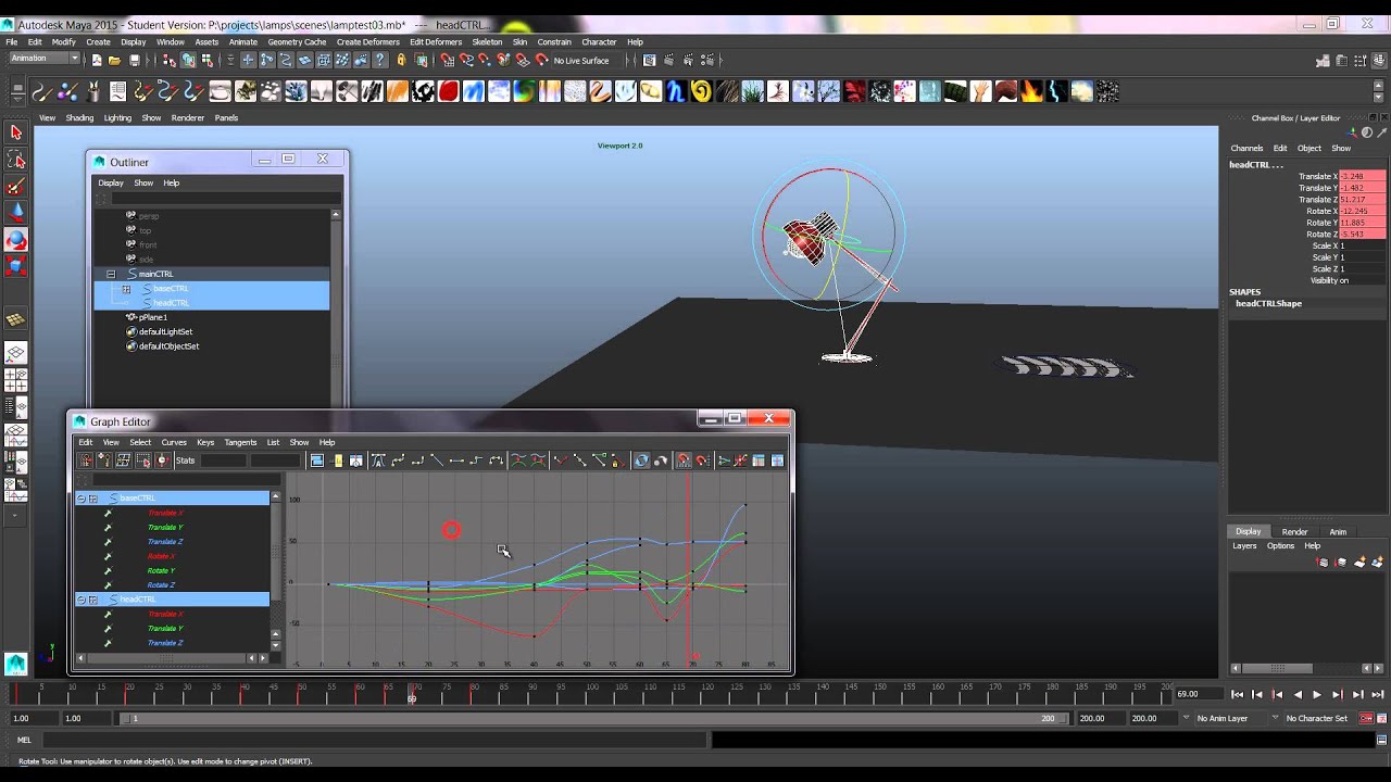 Maya animation basics: The Lamp Jump