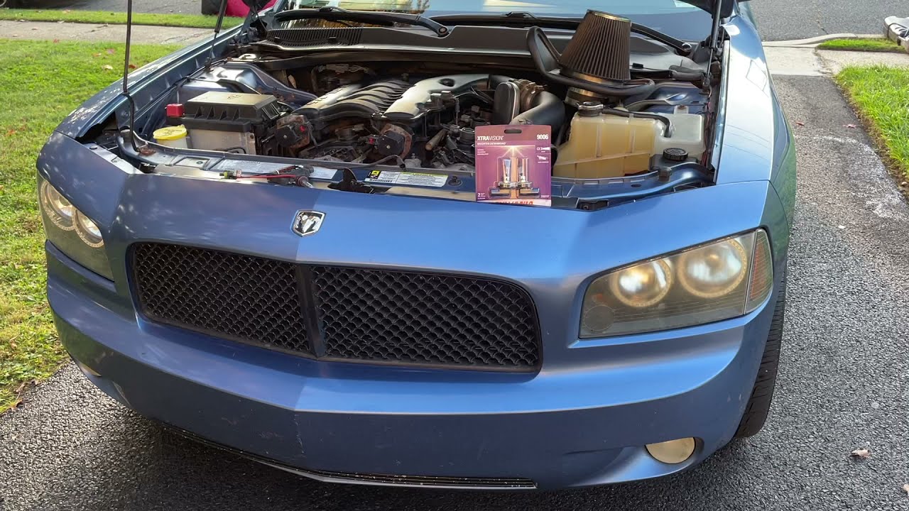 How to replace car Headlight Bulb / Lights + How to install HID lights - (Dodge Charger + most cars)