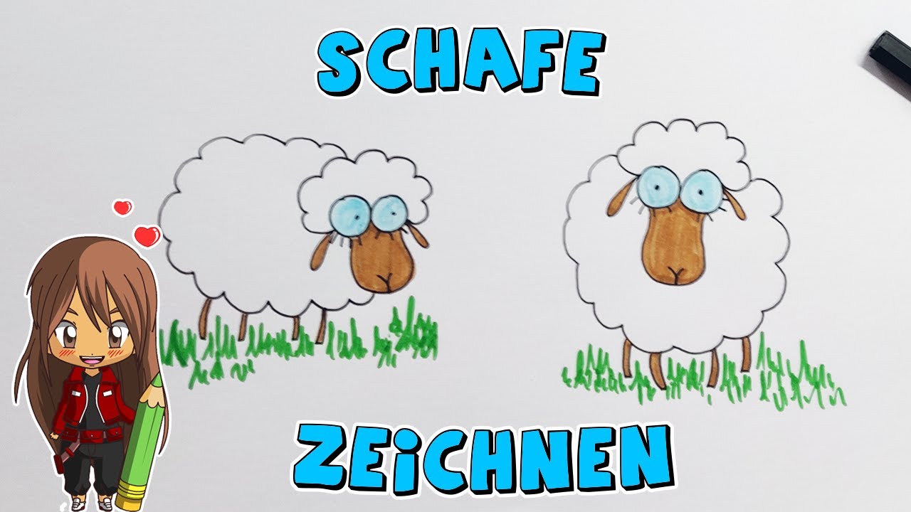 Schafe einfach malen für Kinder | ab 5 Jahren | Malen mit Evi | deutsch