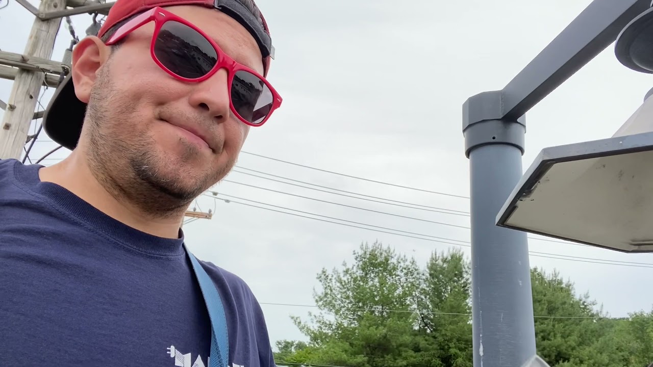 Replacing parking lot lights with LED bulbs