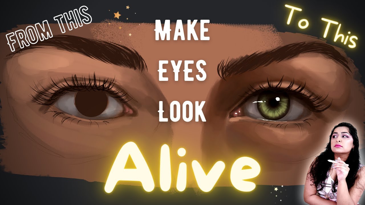 👁 Как оживить глаза с помощью живописи — 3 шага! 👀