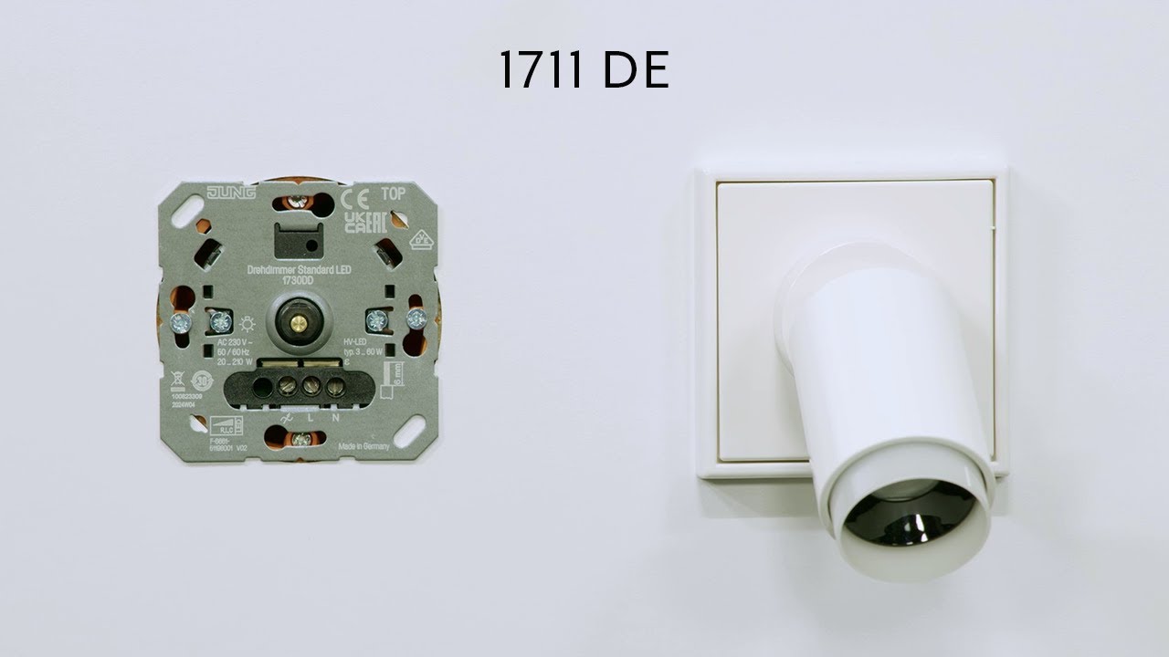 JUNG universal touch dimmer insert LED with satellite input–  1711 DE
