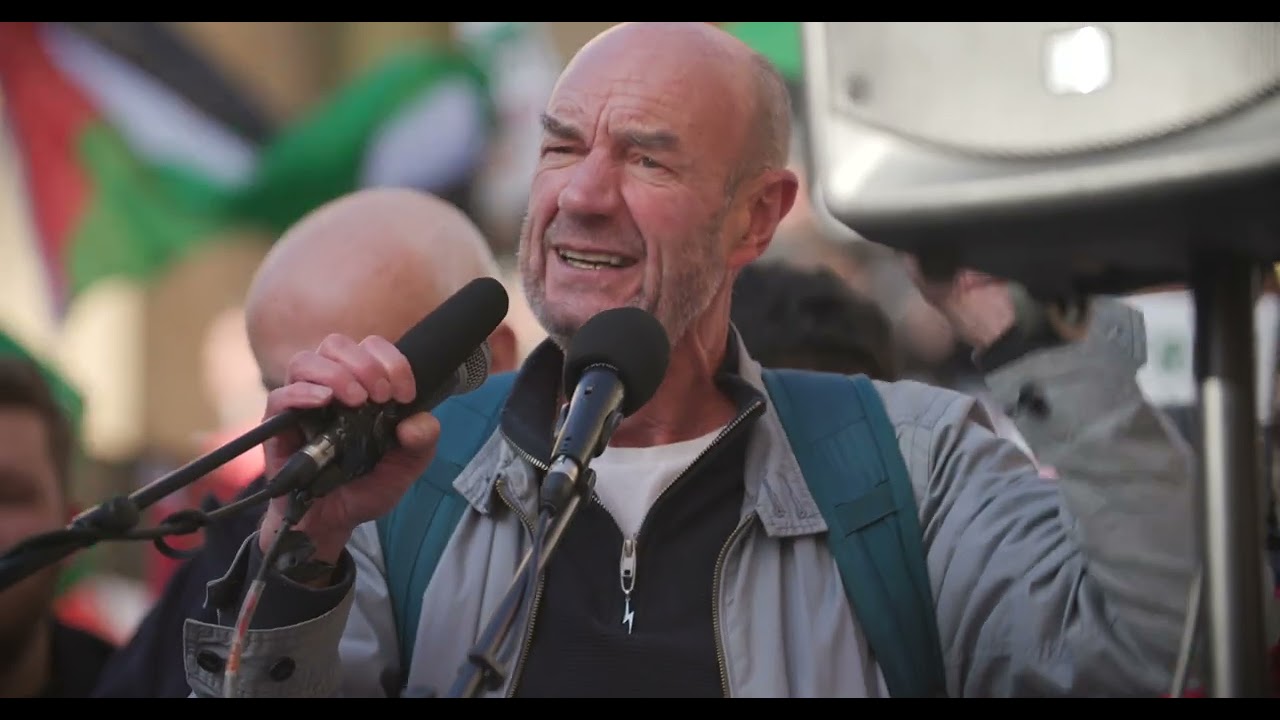 Tam Dean Burn talking in Glasgow on the 14th October 2023