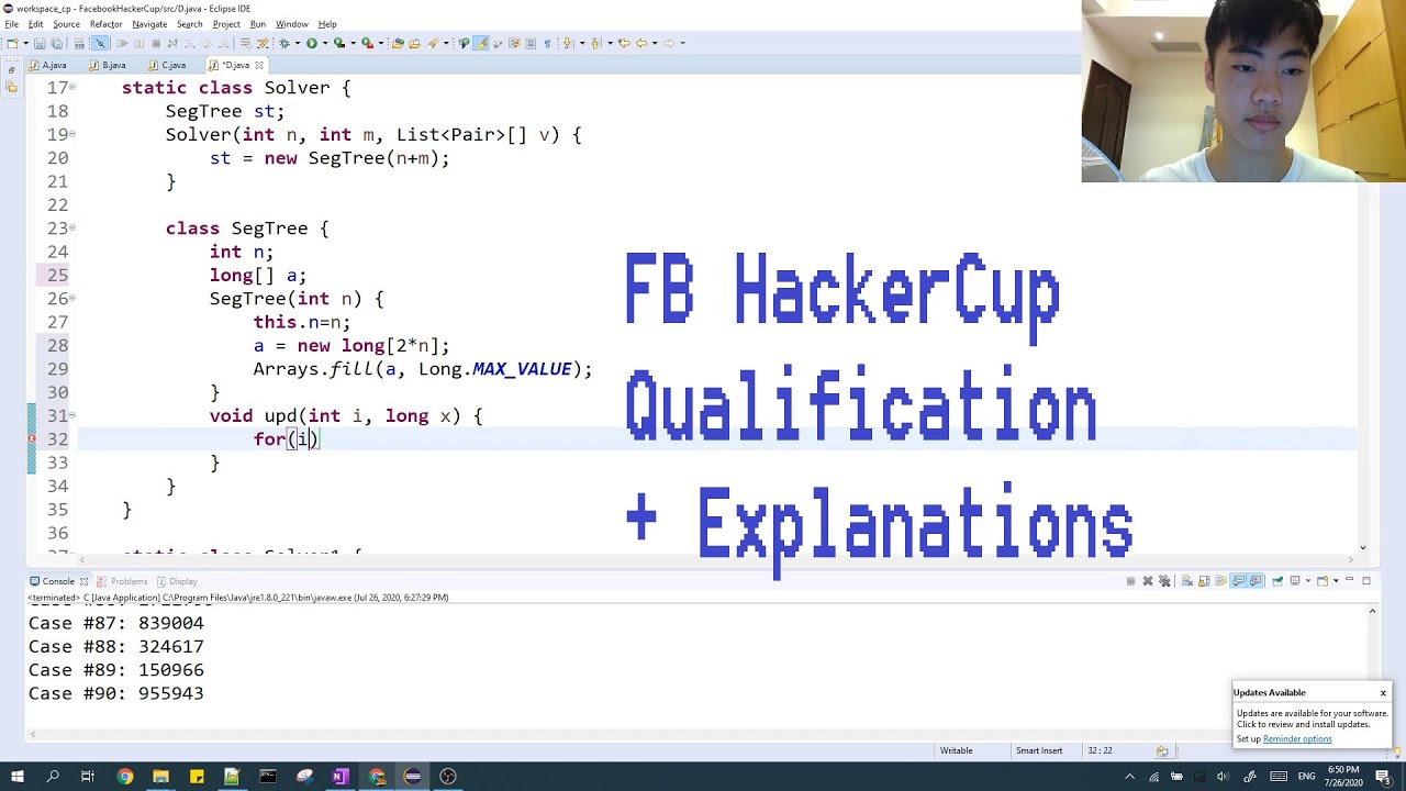 Facebook Hacker Cup Qualification Round 2020 + Explanations