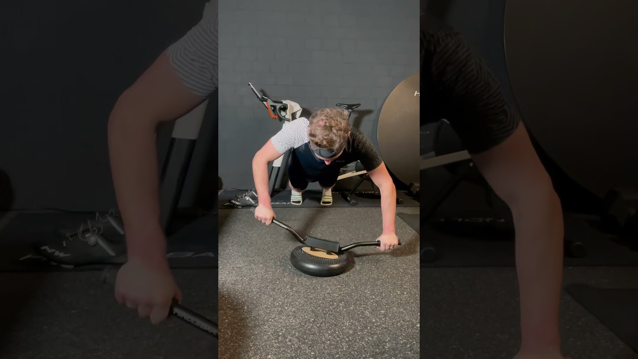 Core strength training after indoor bike cardio workout 