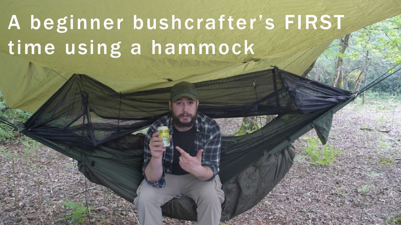 Solo Camping- Beginner bushcrafter uses a hammock for the first time!