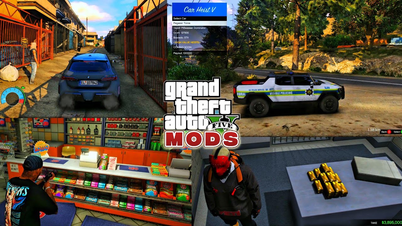 Top 5 Heist Mods For GTA 5 Singleplayer (Part 2) | GTA 5 Mods 2025