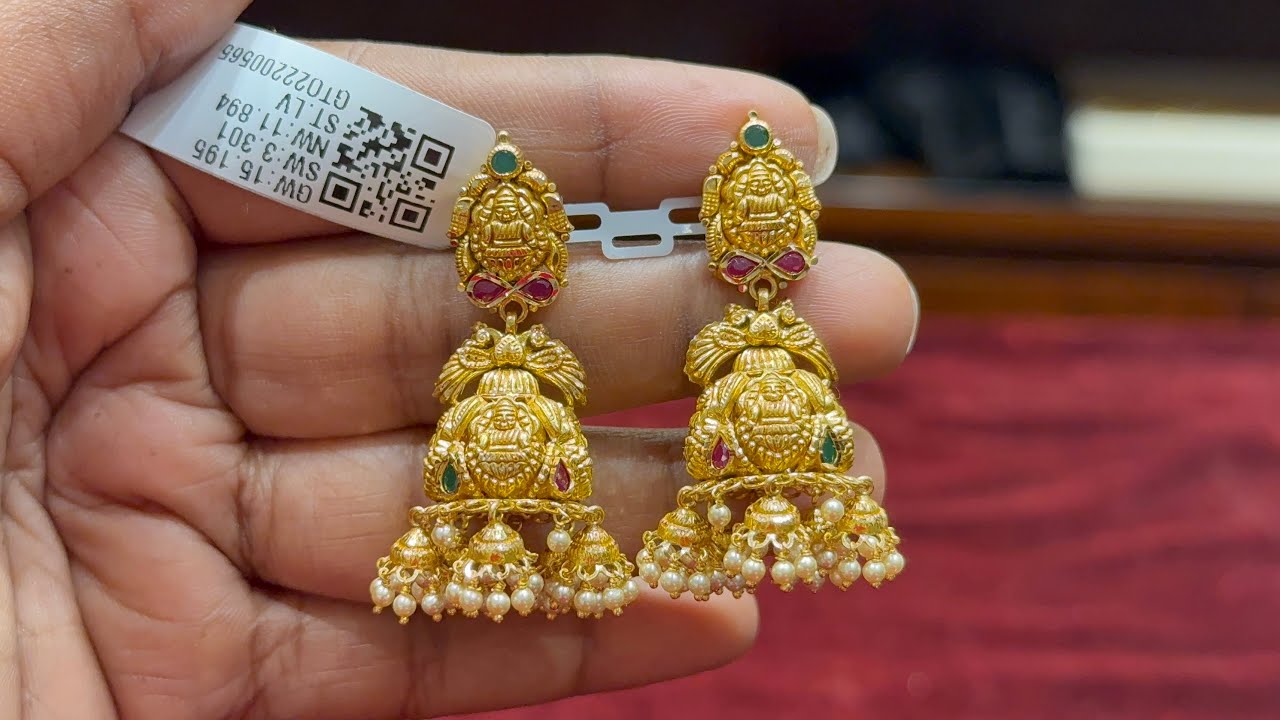 ✨ 7 గ్రాములు నుండే Latest #Jhumka #Earrings Collection #jcbrothers Flat 50% OFF on VA #goldjewellery