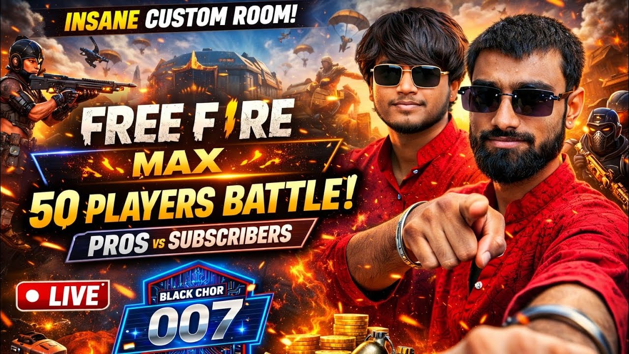 🔥 Free Fire MAX Custom Room LIVE | Pro vs Subscribers Fight4.
