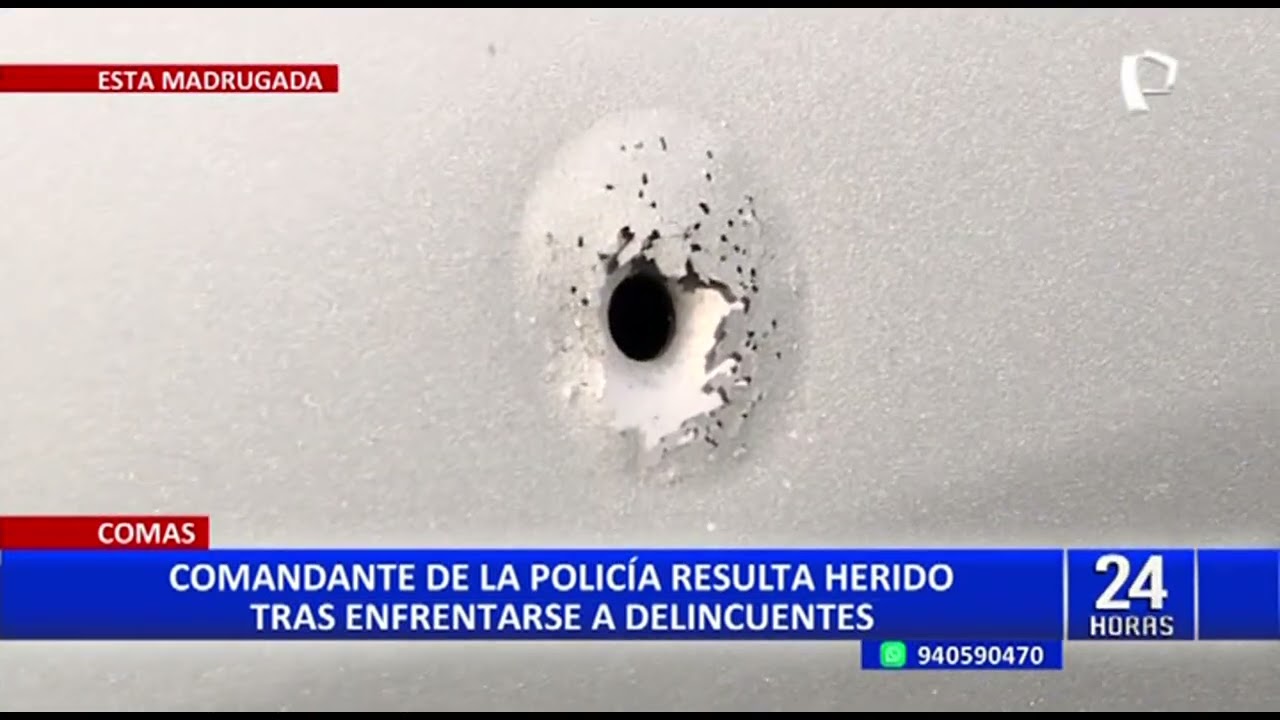 Comas: comandante de la PNP en UCI tras ser baleado por frustrar el robo de su camioneta