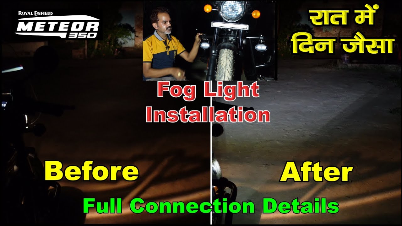 Fog Light Installation and Full Connection Details | Royal Enfield Meteor 350