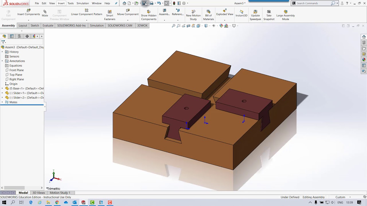 Dynamic Assembly Motion in SolidWorks