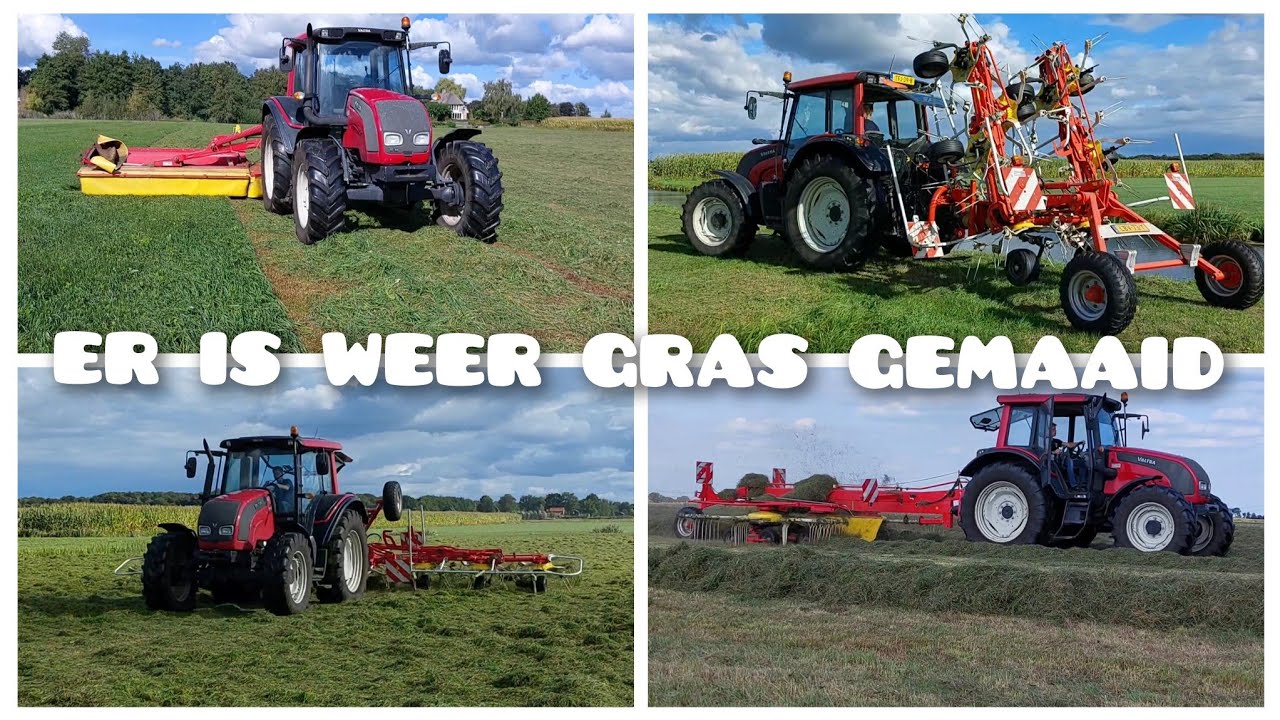 Gras MAAIEN, SCHUDDEN en HARKEN na lange droge periode | Boer Gerrit vlogt