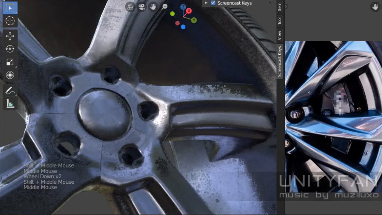 #109 Realistic tire and rim shader tutorial - blender 3d - realtime