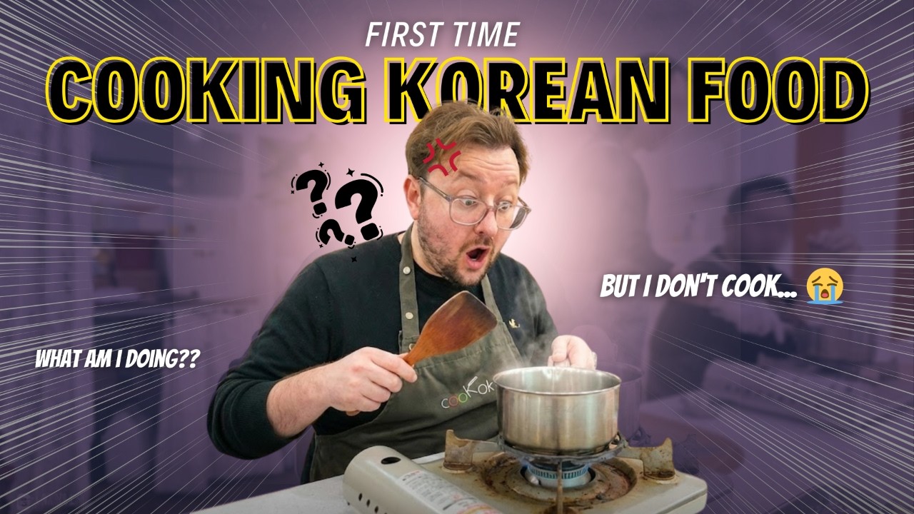British Guy Tries Cooking REAL Korean Food for the First Time (DISASTER?!) kr