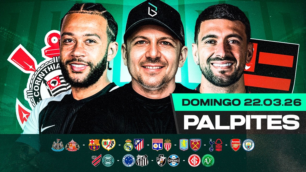 PALPITES DE FUTEBOL PARA O DIA 22 03 2026 (DOMINGO) | Boleiros Tips