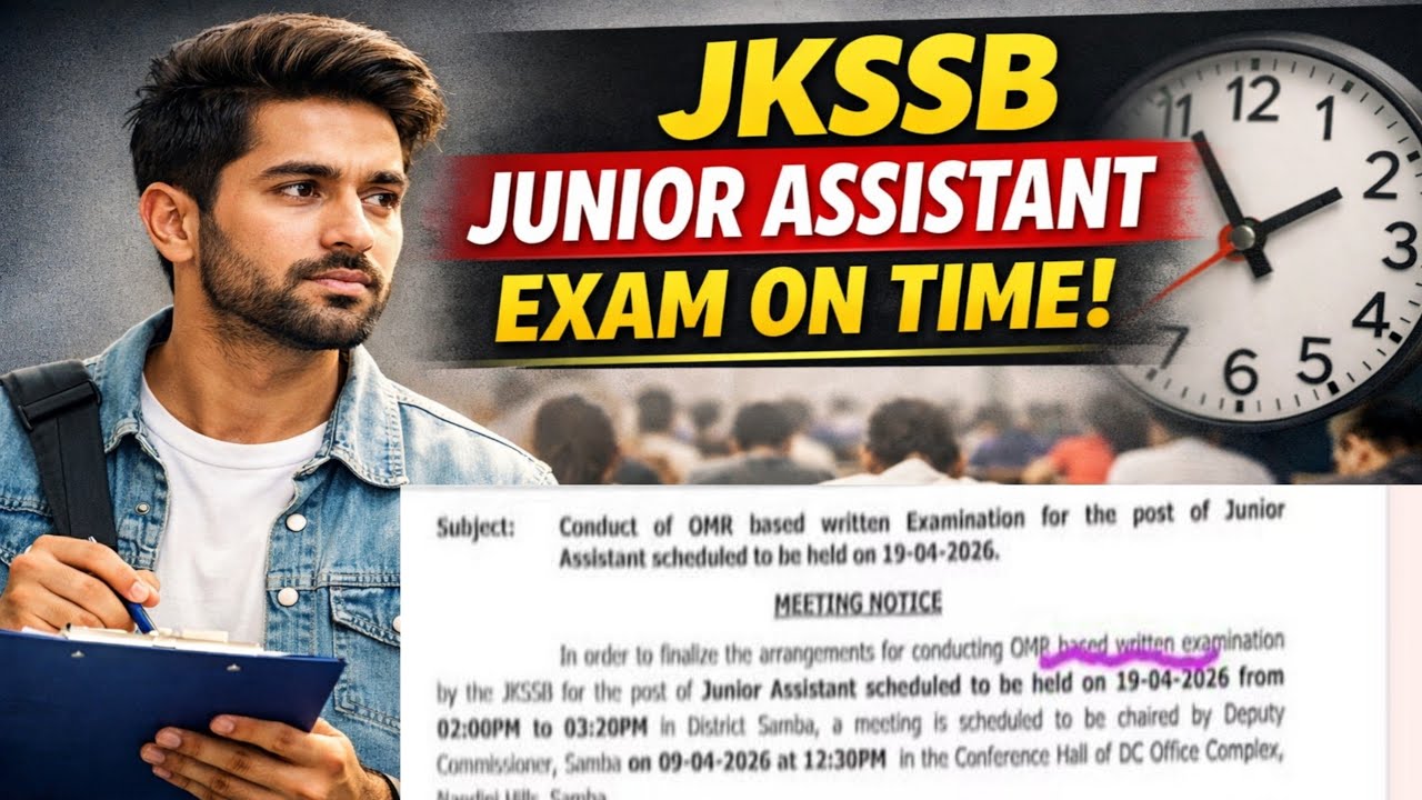 Jkssb junior assistant exam update | junior assistant jkssb | jkssb junior assistant update 