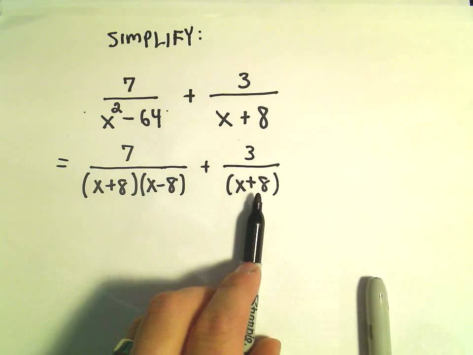 Rational Expressions:  Adding and Subtracting.  Ex 1