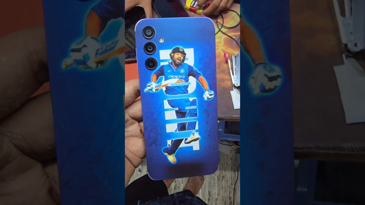 new back sticker Rohit Sharma back sticker Mobile Samsung A14 5G #rohitsharma #shots